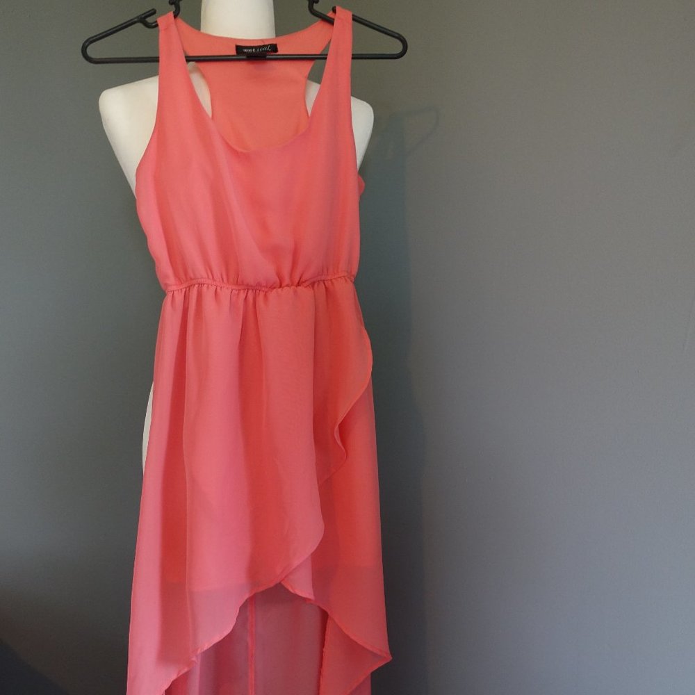 Wet Seal High Low Tank top Dress in Peach